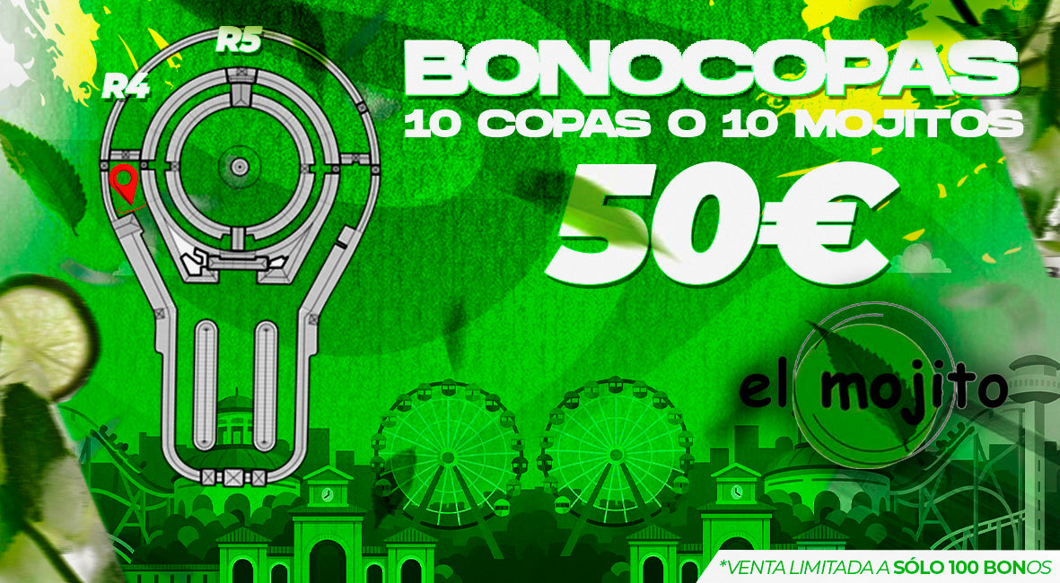 BONOCOPAS  10COPAS O 10 MOJITOS ARCO EL MOJITO